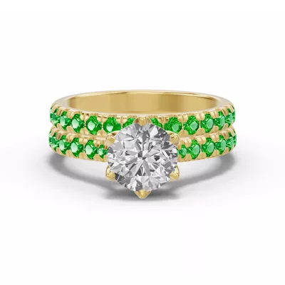 Marigold Royale Pavé Tsavorite Band