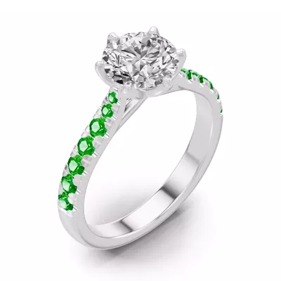 Marigold Royale Tulip-Inspired Tsavorite Engagement Ring