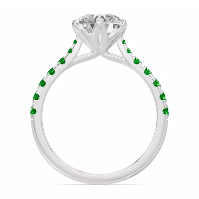 Marigold Royale Tulip-Inspired Tsavorite Engagement Ring