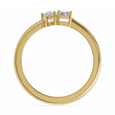 Toi Et Moi Pear & Emerald-Cut Lab Diamond Ring (.50 ct. tw.)