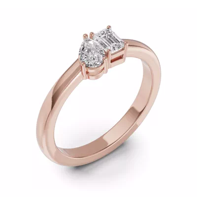Toi Et Moi Pear & Emerald-Cut Lab Diamond Ring (.50 ct. tw.)