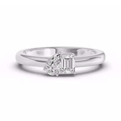 Toi Et Moi Pear & Emerald-Cut Lab Diamond Ring (.50 ct. tw.)