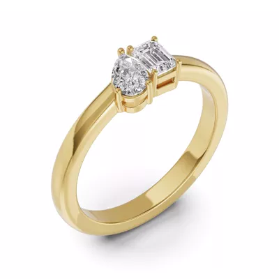 Toi Et Moi Pear & Emerald-Cut Lab Diamond Ring (.50 ct. tw.)