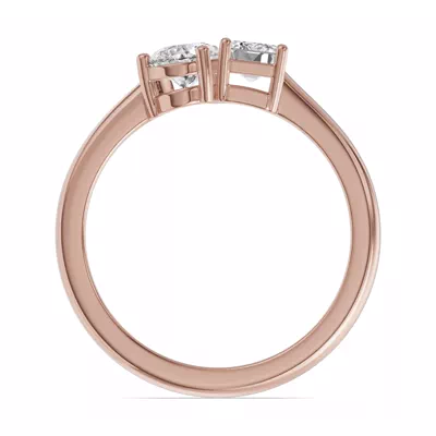 Toi Et Moi Pear & Emerald-Cut Lab Diamond Ring (1.00 ct. tw.)