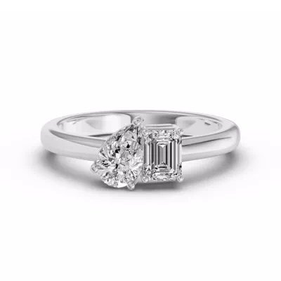 Toi Et Moi Pear & Emerald-Cut Lab Diamond Ring (1.00 ct. tw.)