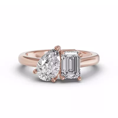 Toi Et Moi Pear & Emerald-Cut Lab Diamond Ring (2.00 ct. tw.)