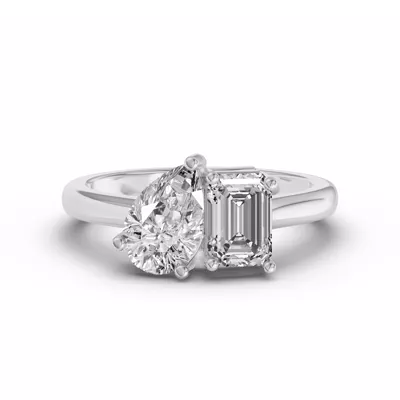 Toi Et Moi Pear & Emerald-Cut Lab Diamond Ring (2.00 ct. tw.)