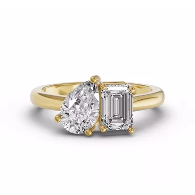 Toi Et Moi Pear & Emerald-Cut Lab Diamond Ring (2.00 ct. tw.)