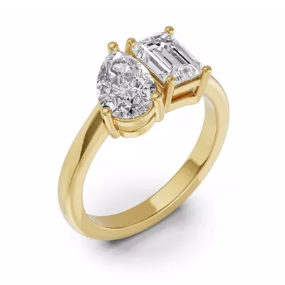 Toi Et Moi Pear & Emerald-Cut Lab Diamond Ring (2.00 ct. tw.)