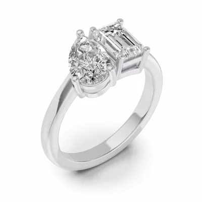 Toi Et Moi Pear & Emerald-Cut Lab Diamond Ring (2.00 ct. tw.)