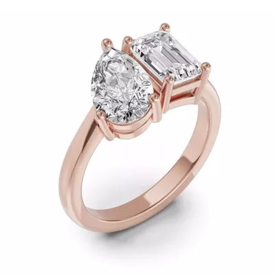 Toi Et Moi Pear & Emerald-Cut Lab Diamond Ring (3.00 ct. tw.)