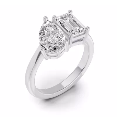 Toi Et Moi Pear & Emerald-Cut Lab Diamond Ring (3.00 ct. tw.)