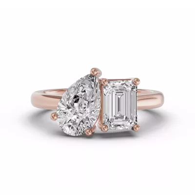 Toi Et Moi Pear & Emerald-Cut Lab Diamond Ring (3.00 ct. tw.)