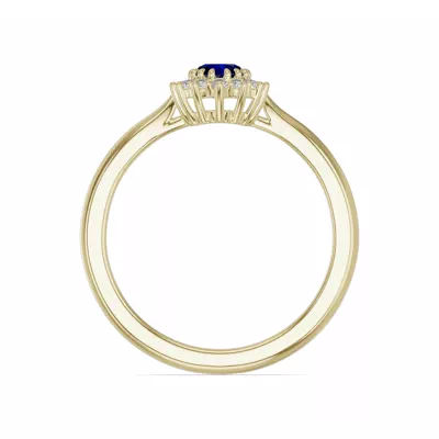 Iconic Oval Sapphire & Diamond Halo Ring (6x4mm)