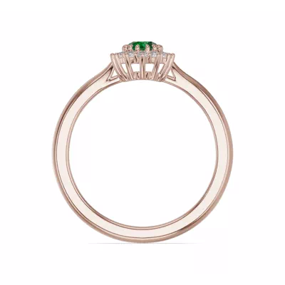 Iconic Oval Emerald & Diamond Halo Ring (6x4mm)
