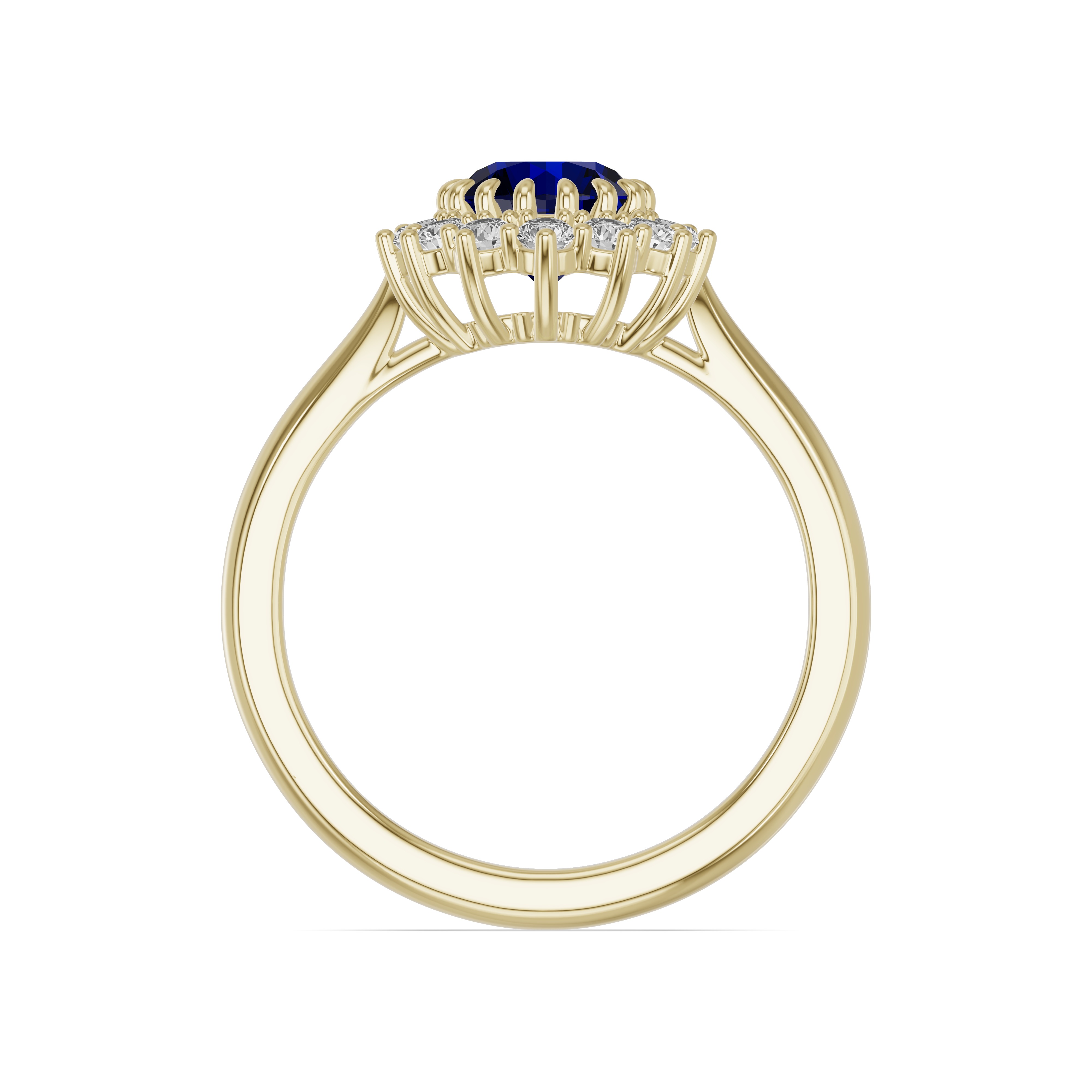 Iconic Oval Sapphire & Diamond Halo Ring (8x6mm)
