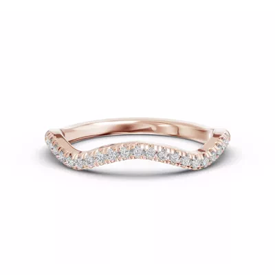 Bianca Curved Pavé Band