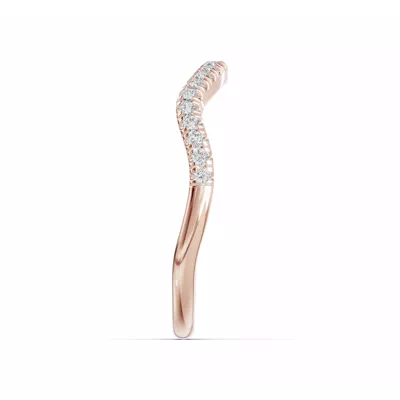 Bianca Curved Pavé Band