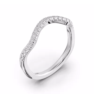 Bianca Curved Lab Pavé Band