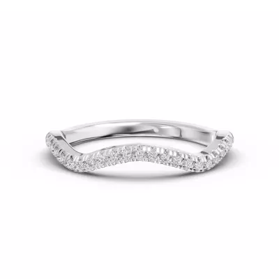 Bianca Curved Pavé Band
