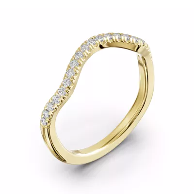 Bianca Curved Lab Pavé Band