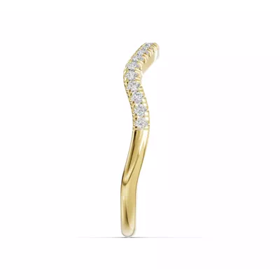 Bianca Curved Lab Pavé Band