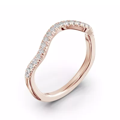 Bianca Curved Pavé Band