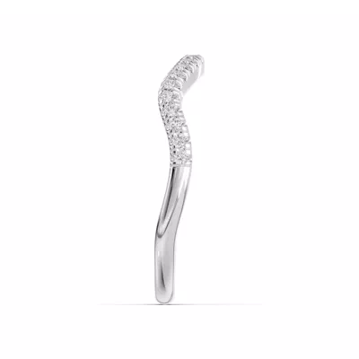 Bianca Curved Pavé Band