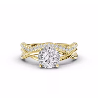 Bianca Curved Lab Pavé Band