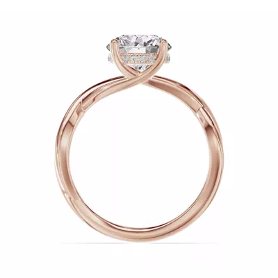 Bianca Twist Hidden Halo Lab Engagement Ring