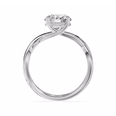 Bianca Twist Hidden Halo Lab Engagement Ring