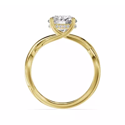 Bianca Twist Hidden Halo Lab Engagement Ring