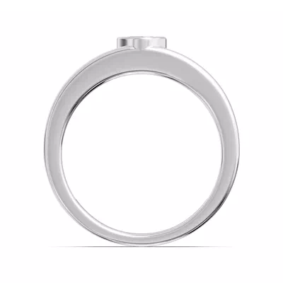 Grooved Oval Lab Diamond Bezel Band (.50 ct.)
