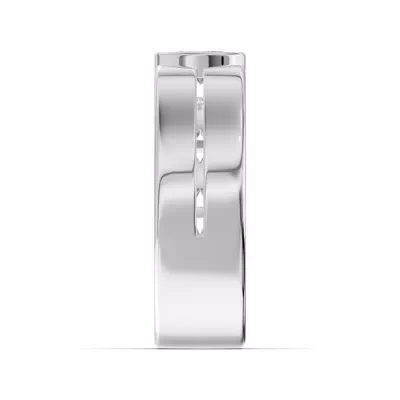 Grooved Oval Lab Diamond Bezel Band (.50 ct.)