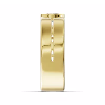 Grooved Oval Lab Diamond Bezel Band (.50 ct.)