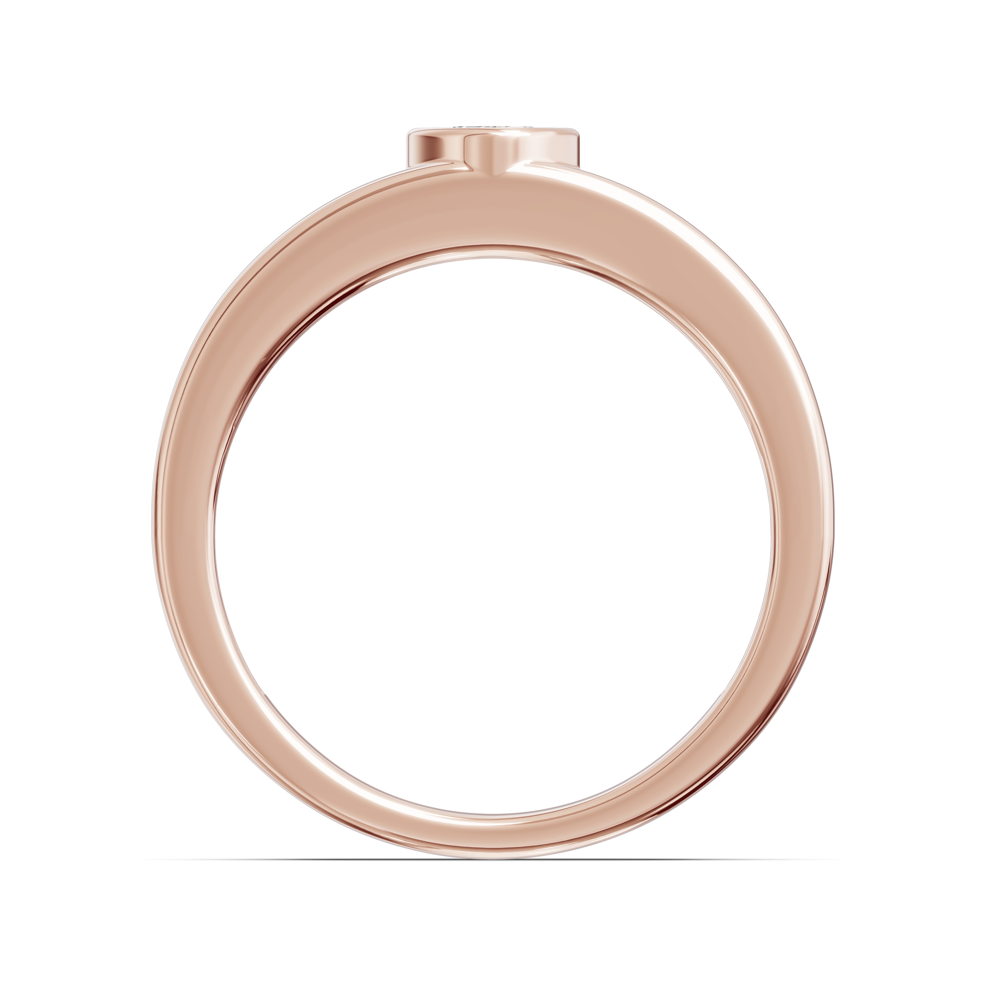 Grooved Oval Lab Diamond Bezel Band (.50 ct.)