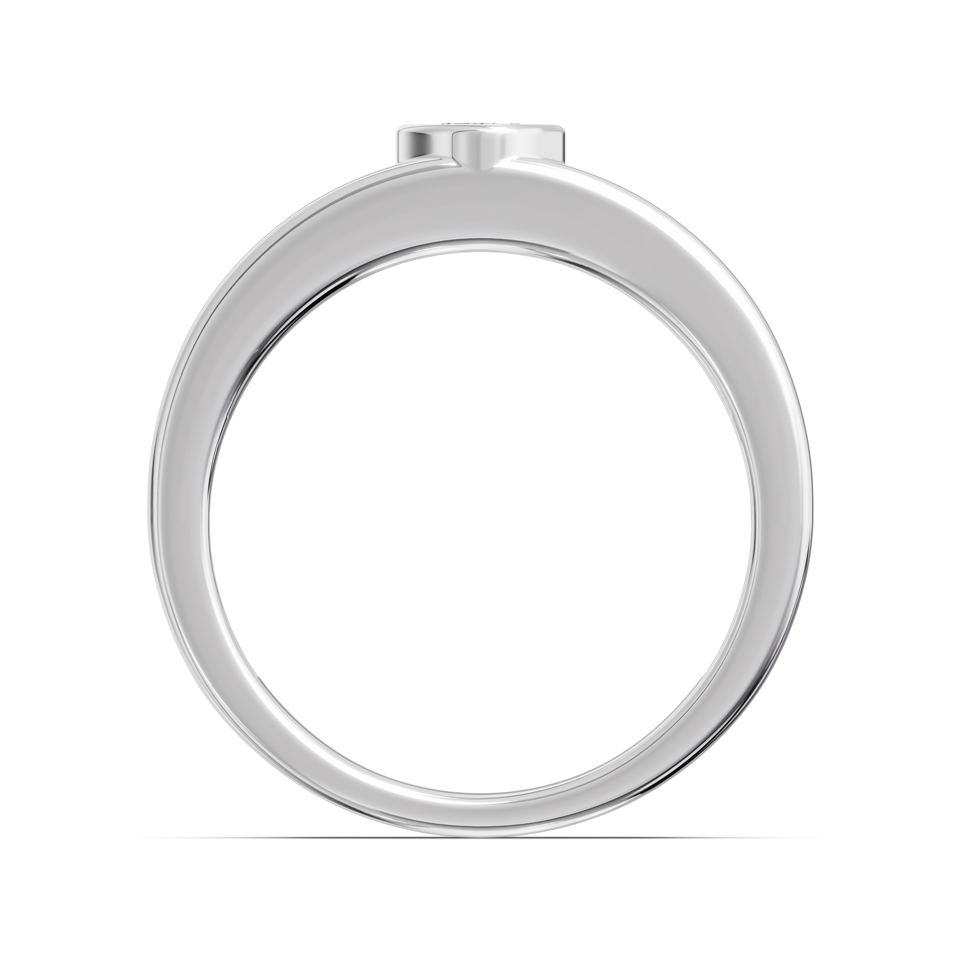 Grooved Oval Lab Diamond Bezel Band (.50 ct.)