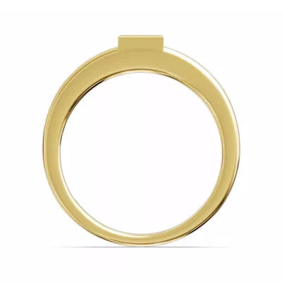 Grooved Princess-Cut Lab Diamond Bezel Band (.50 ct.)