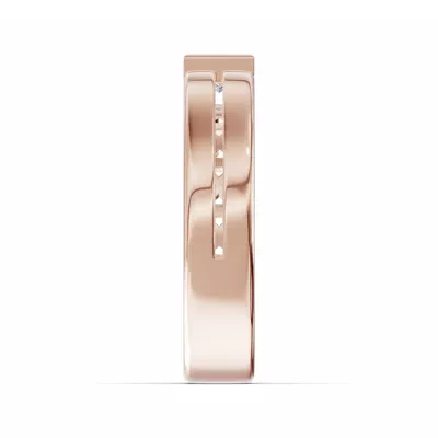 Grooved Princess-Cut Lab Diamond Bezel Band (.50 ct.)