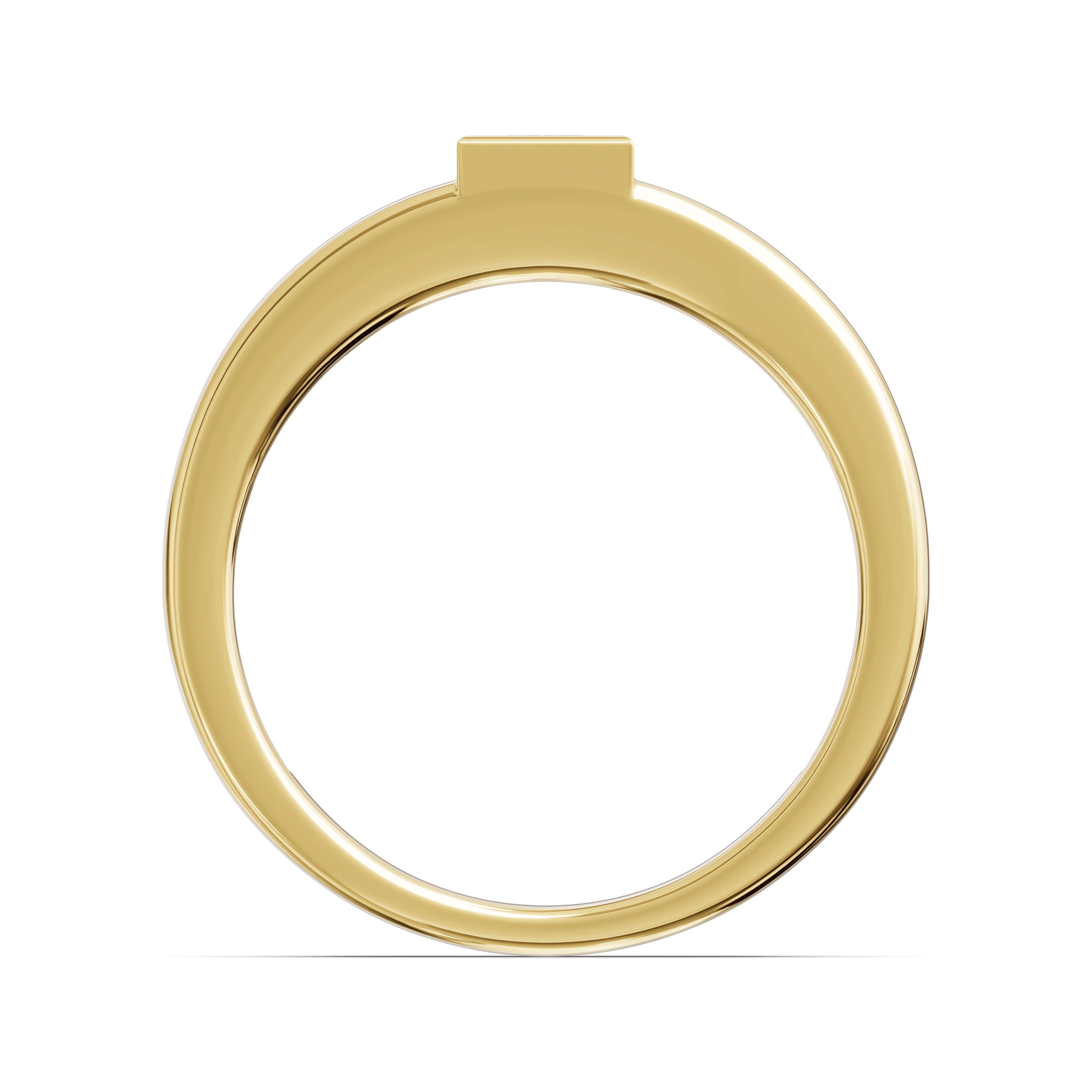 Grooved Princess-Cut Lab Diamond Bezel Band (.50 ct.)