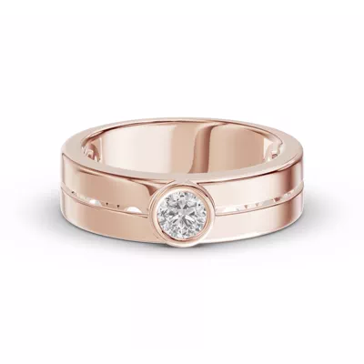 Grooved Round Lab Diamond Bezel Band (.50 ct.)