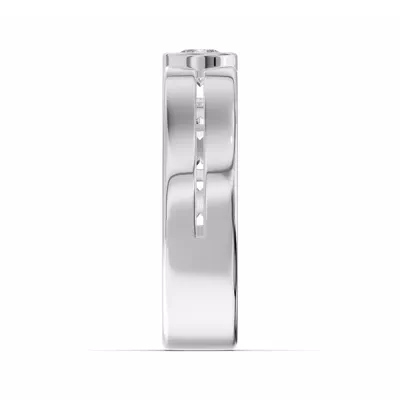 Grooved Round Lab Diamond Bezel Band (.50 ct.)