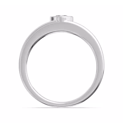 Grooved Round Lab Diamond Bezel Band (.50 ct.)