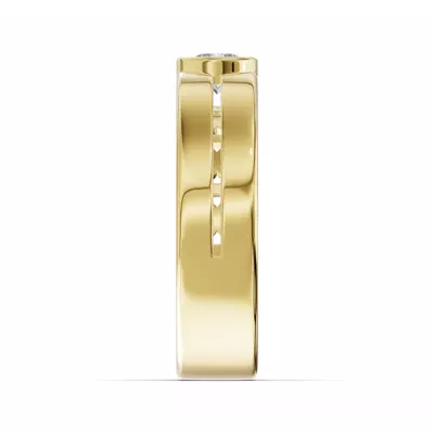 Grooved Round Lab Diamond Bezel Band (.50 ct.)