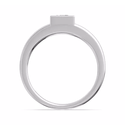 Grooved Princess-Cut Lab Diamond Bezel Band (1.00 ct.)
