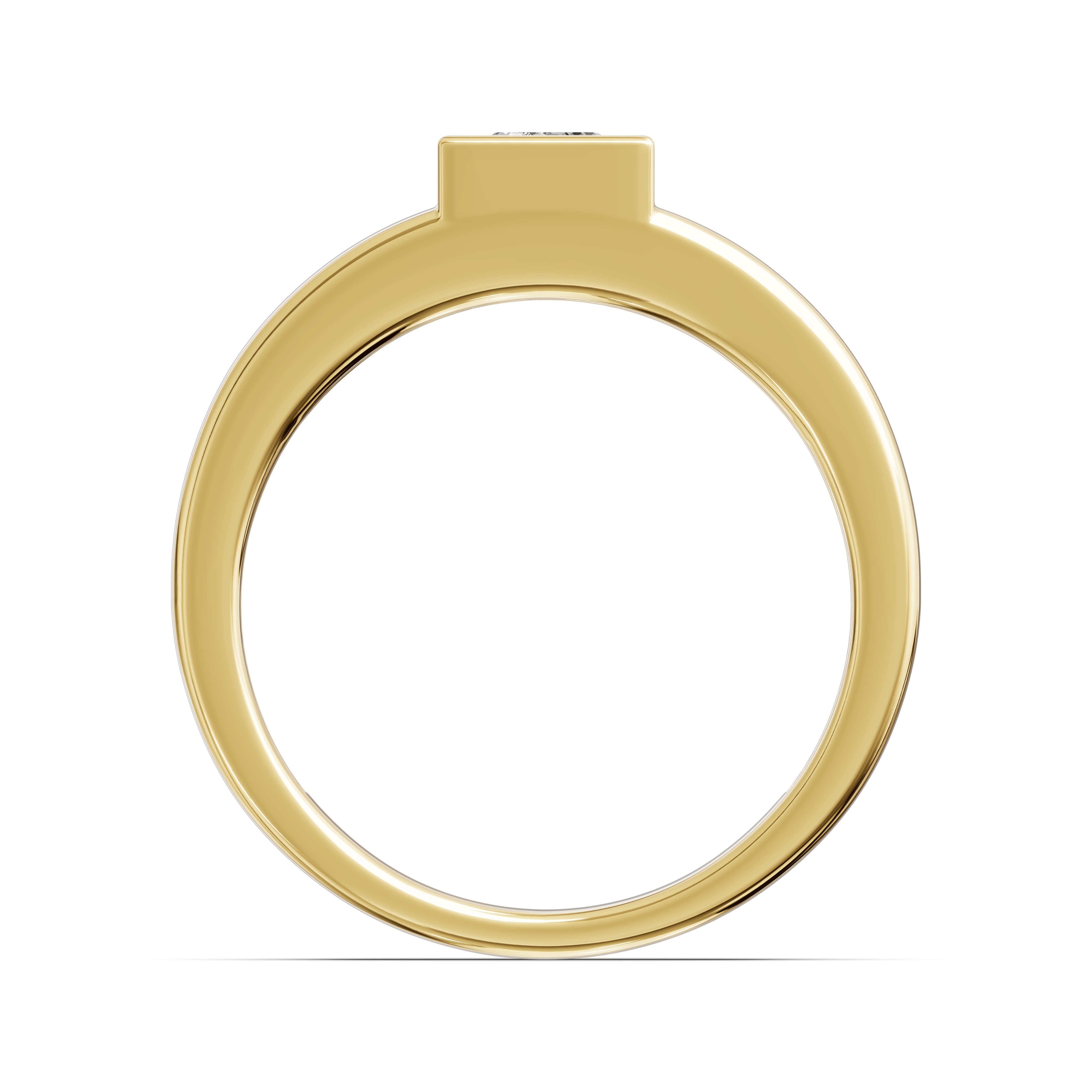Grooved Princess-Cut Lab Diamond Bezel Band (1.00 ct.)