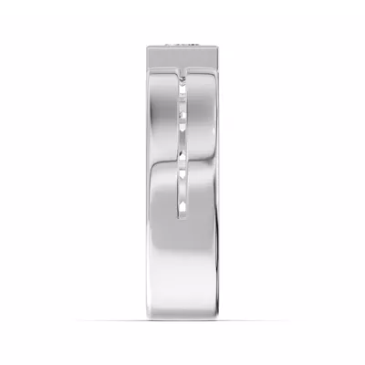 Grooved Princess-Cut Lab Diamond Bezel Band (1.00 ct.)