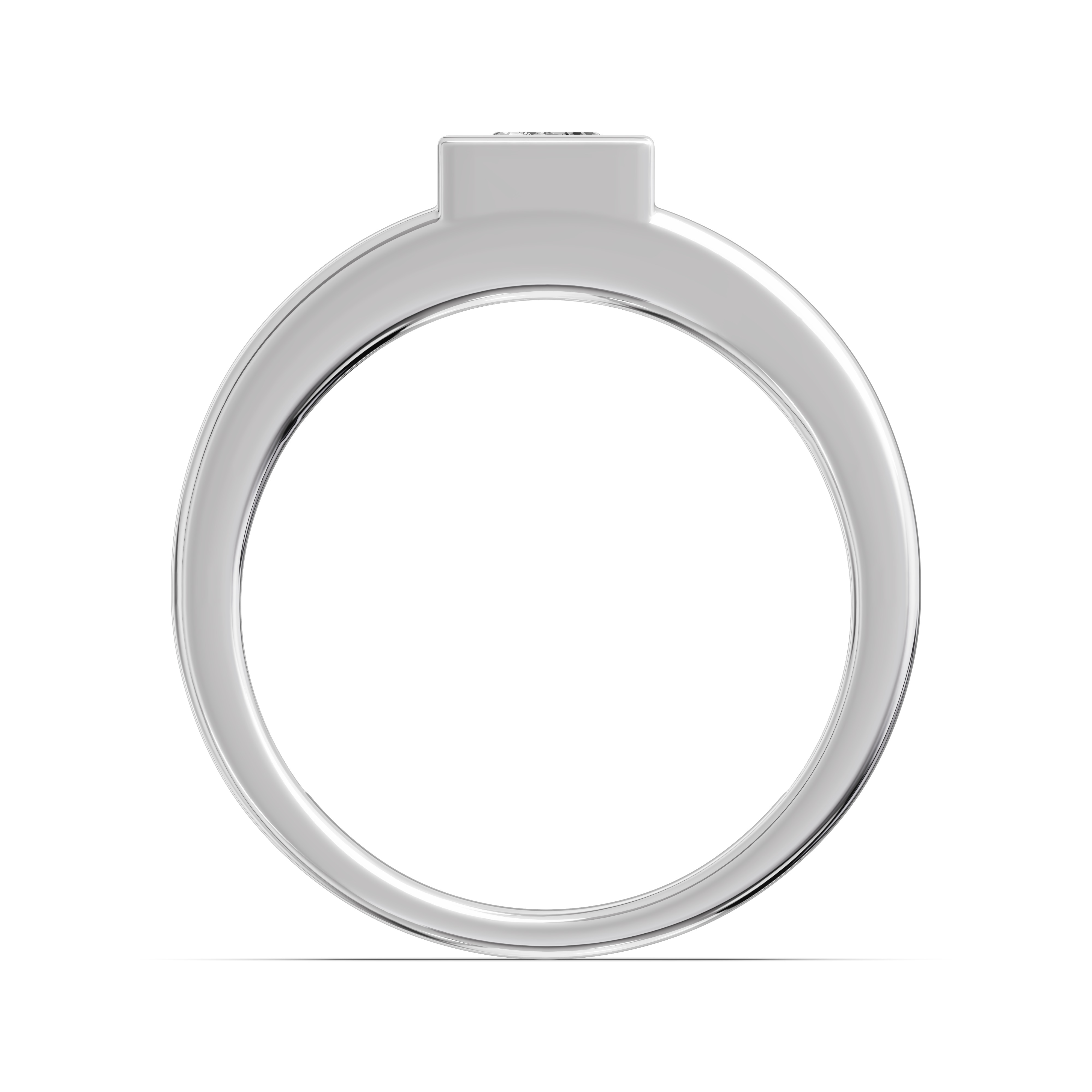 Grooved Princess-Cut Lab Diamond Bezel Band (1.00 ct.)