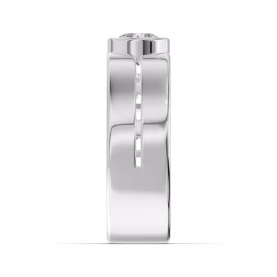 Grooved Round Lab Diamond Bezel Band (1.00 ct.)