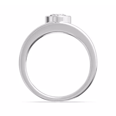 Grooved Round Lab Diamond Bezel Band (1.00 ct.)